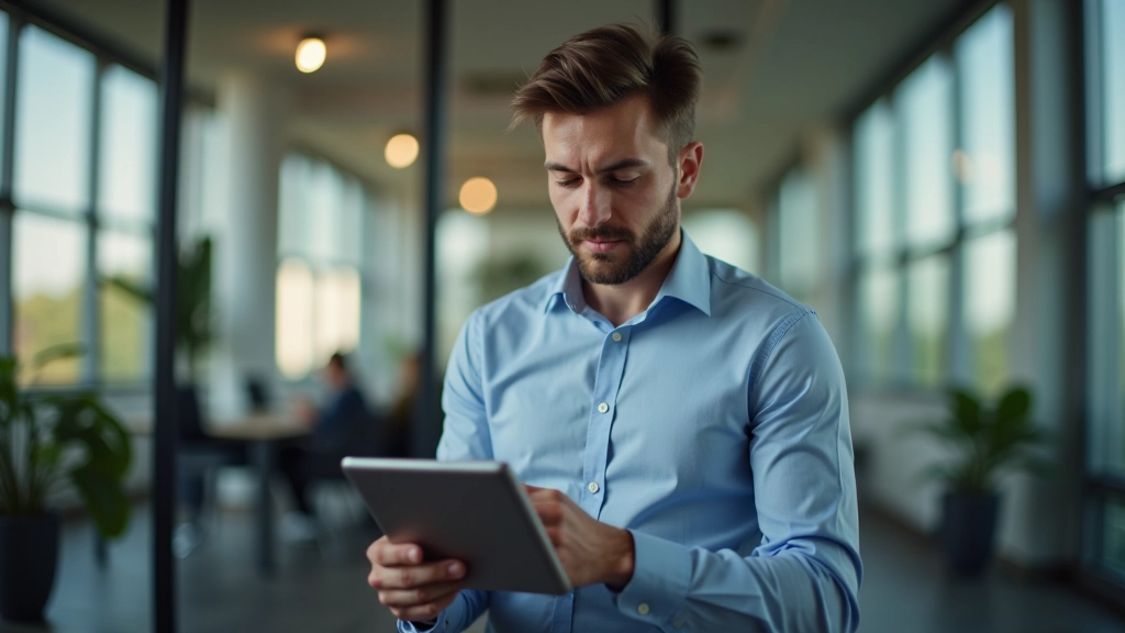 Person arbejder med nevqiloømsdata på tablet